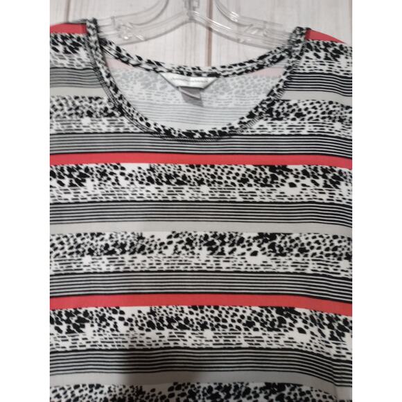 Christopher and Banks Shirt‎ Ladies Large Black Striped - Picture 3 of 6